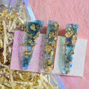 Blue Mermaidblue mermaid handmade resin hair clips