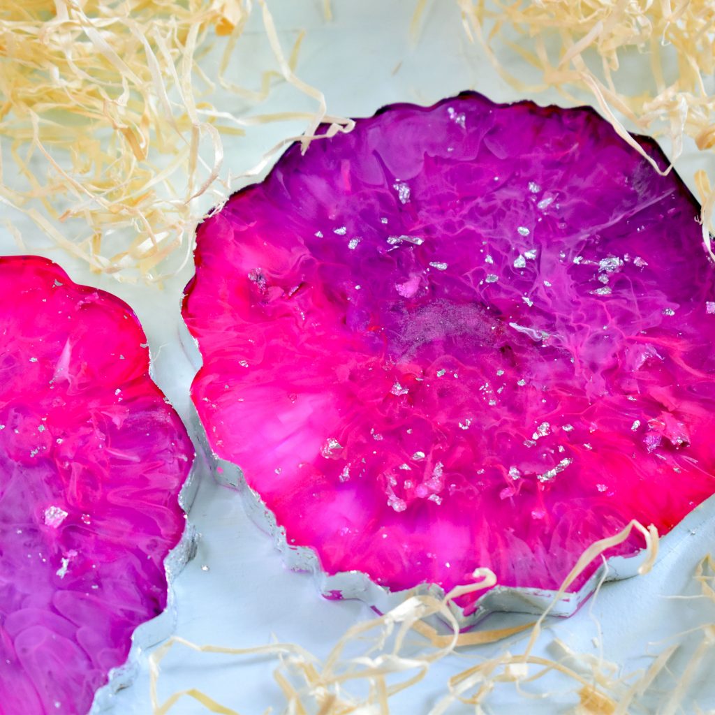 Purple Galaxy Resin Coaster