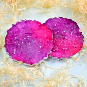 Purple Galaxy Resin Coaster