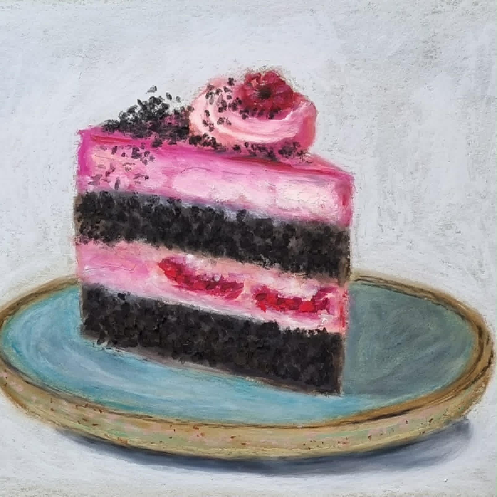 oil pastels cake