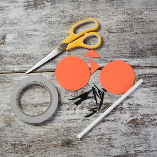 cut circles out for foam tiger